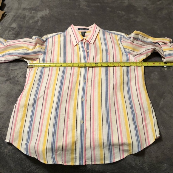 Lauren Ralph Lauren Striped Button Down Shirt - Picture 6 of 7
